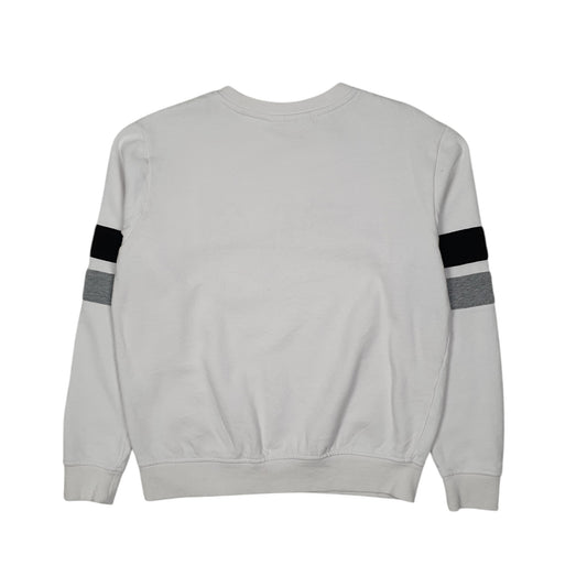 Womens White Fila Crewneck Jumper
