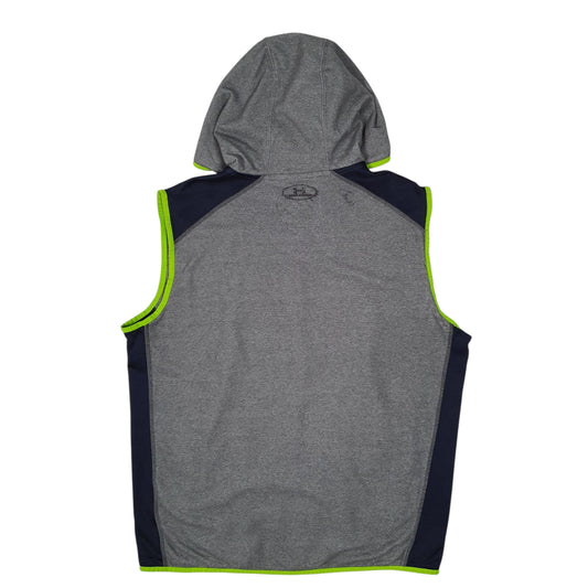 Mens Grey Under Armour Hoodie Boxing Workout Gilet Jumper