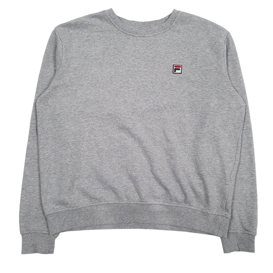 Mens Grey Fila Crewneck Jumper