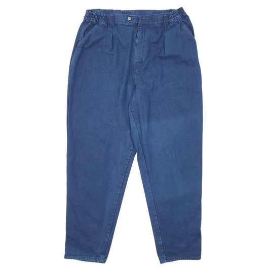 Womens Navy L.L.Bean Blanket Lined Made In USA 80s Pathfinder JeansW38 L33