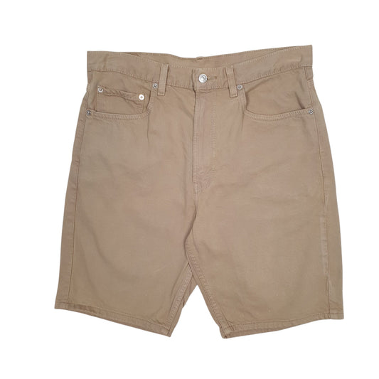 Mens Beige Levis 505 Vintage 00s Chino Shorts