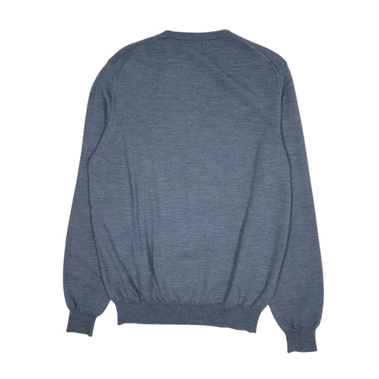 Mens Blue Burberry Crewneck Jumper