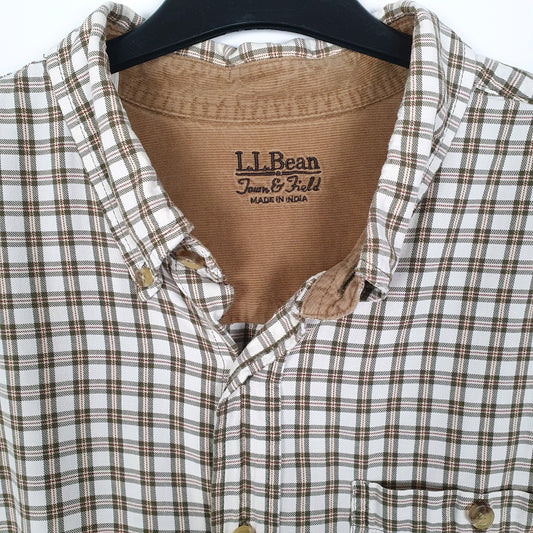 Mens Brown L.L.Bean Town & Field Hoodie Shirt