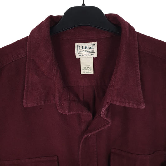 Mens Burgundy L.L.Bean Chamois Shirt