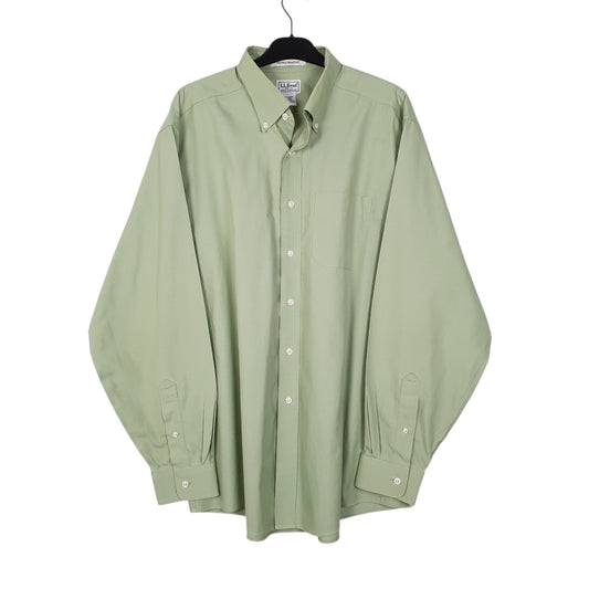 Mens Green L.L.Bean Long Sleeve Shirt