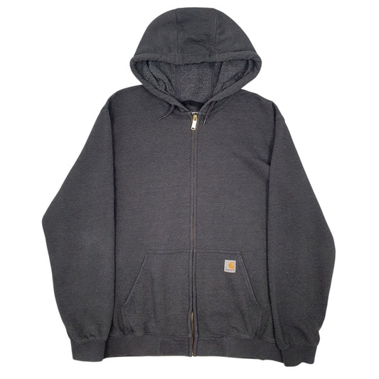 Mens Grey Carhartt Loose Fit Full Zip Jumper