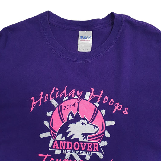 Mens Purple Gildan Basketball T Shirt