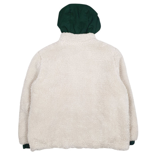 Womens Cream Levis Fleece Hoodie Coat