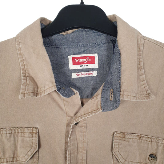 Mens Beige Wrangler Shirt