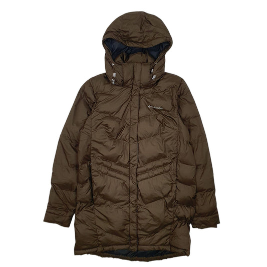 Womens Khaki Columbia Sportswear Company Long Lined Hoodie Coat