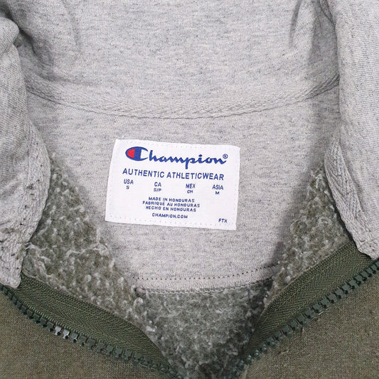 Mens Green Champion Quarter Zip Jumper