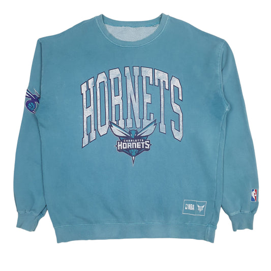 Mens Blue NBA Charlotte Hornet's Crewneck Jumper