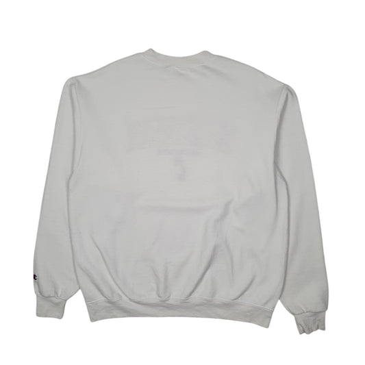 Mens White Champion Cincinnati Bearcats Crewneck Jumper