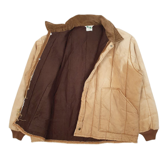 Mens Beige Key Vintage Made In USA Coat