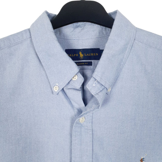 Mens Blue Ralph Lauren Classic Fit Shirt