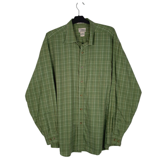 Mens Green L.L.Bean Long Sleeve Shirt