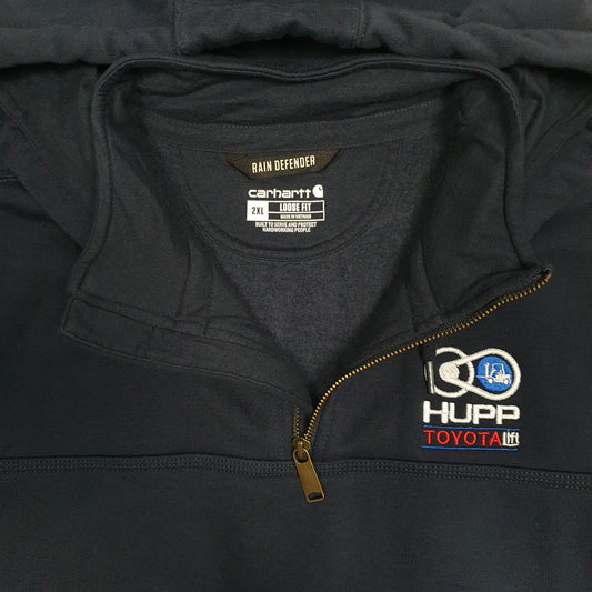 Mens Navy Carhartt Toyota Quarter Zip Hoodie Jumper
