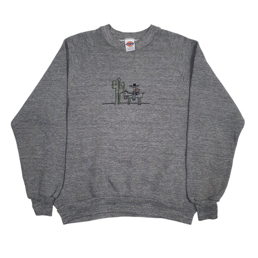 Mens Grey Dickies Vintage 90s Made In USA Crewneck Jumper