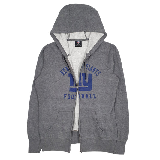 Womens Grey NFL Hoodie New York Giants Full Zip Jumper