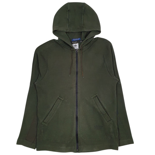 Mens Green Adidas Full Zip Jumper