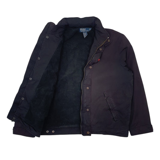 Mens Black Polo Ralph Lauren Hooded Windbreaker Coat