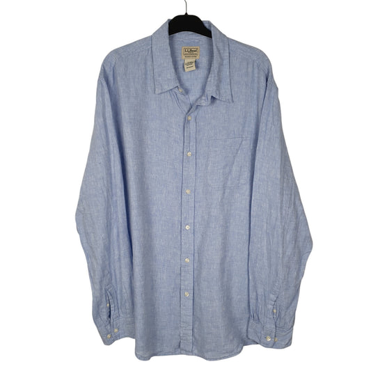 Mens Blue L.L.Bean Long Sleeve Shirt