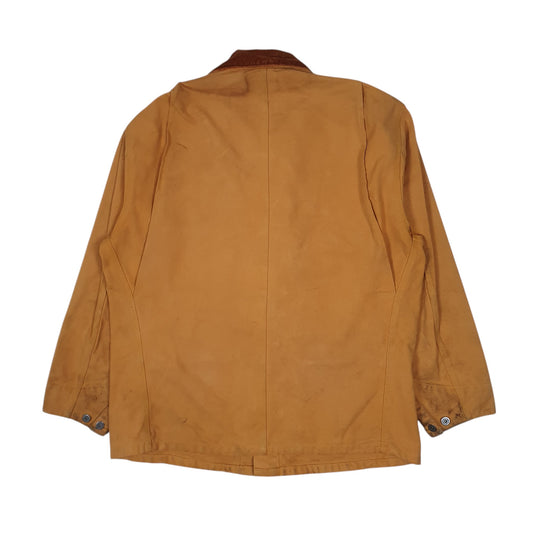 Mens Tan Benetton Vintage 1970s Chore Made in Italy Coat