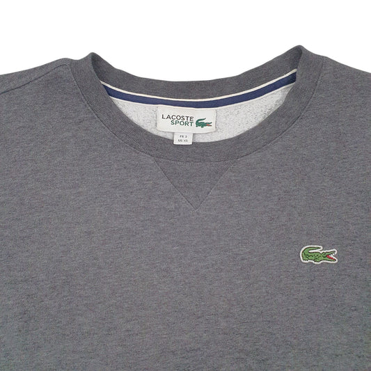Mens Grey Lacoste Crewneck Jumper