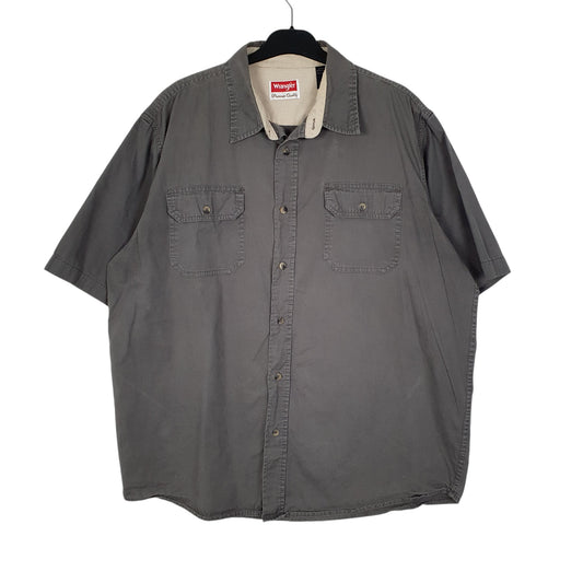 Mens Grey Wrangler Short Sleeve Shirt