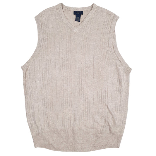 Mens Beige Dockers Vest Jumper