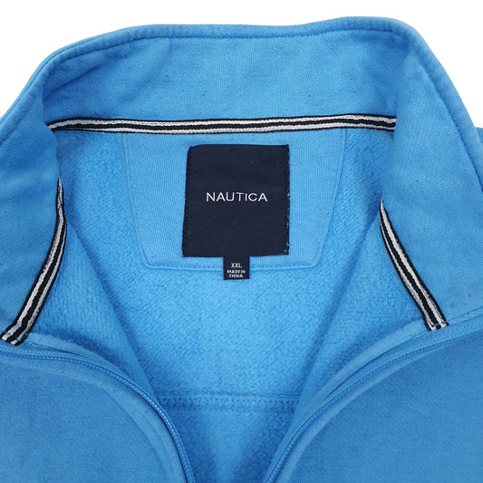 Mens Blue Nautica Quarter Zip Jumper