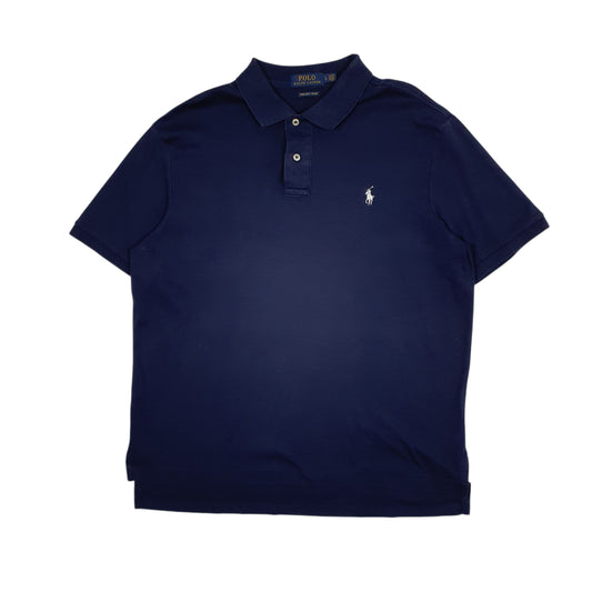 Mens Navy Polo Ralph Lauren Pima Soft Touch Short Sleeve Polo Shirt