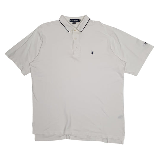 Mens White Polo Ralph Lauren Golf Short Sleeve Polo Shirt