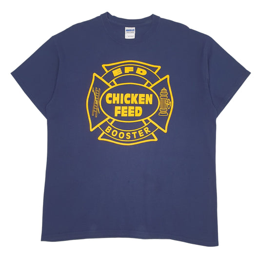 Mens Navy Gildan Chicken Feed Short Sleeve T Shirt