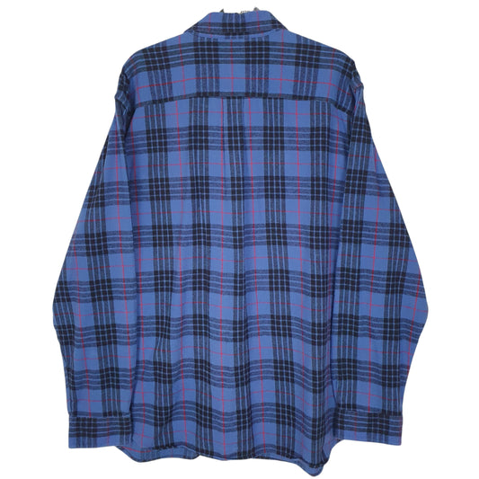 Mens Blue L.L.Bean Chamois Flannel Shirt