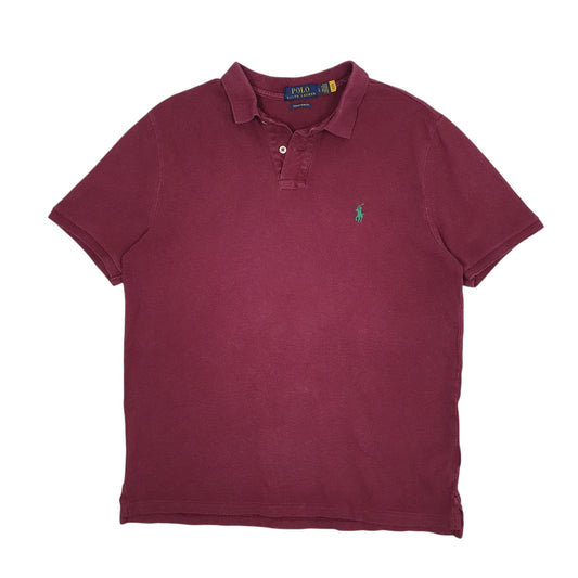 Mens Burgundy Polo Ralph Lauren Short Sleeve Polo Shirt