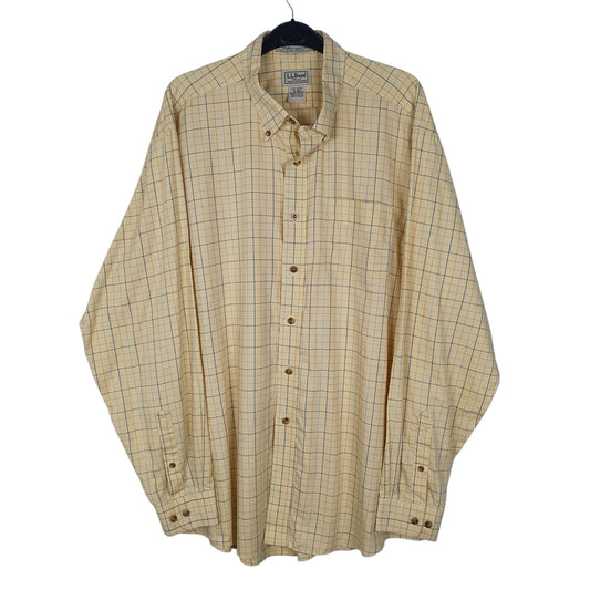 Mens Yellow L.L.Bean Long Sleeve Shirt