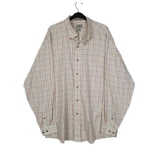 Mens Cream L.L.Bean Long Sleeve Shirt