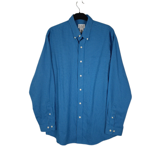 Mens Blue L.L.Bean Long Sleeve Shirt