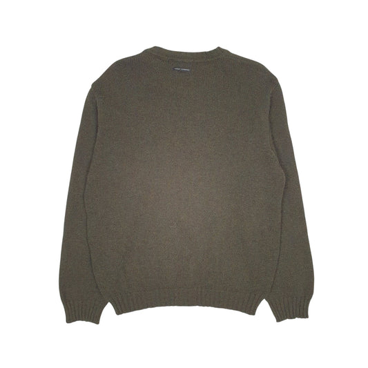 Mens Green Burberry Crewneck Jumper