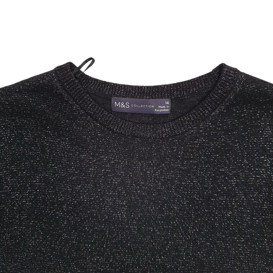 Womens Black M&S Crewneck Jumper