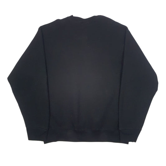 Mens Black Fruit Of The Loom Crewneck Jumper