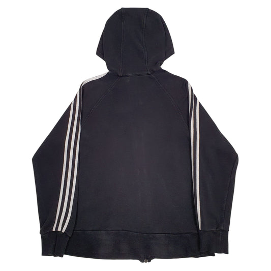 Womens Black Adidas Spellout Full Zip Jumper