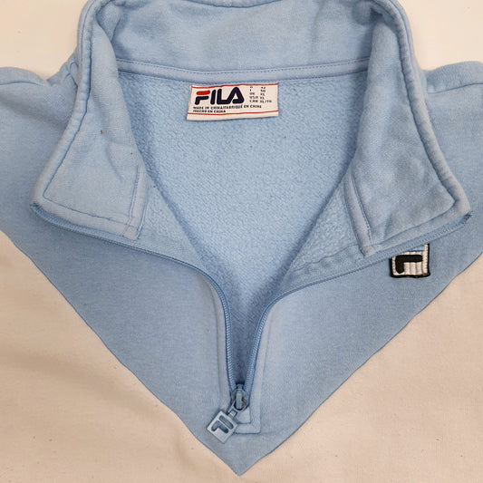 Womens Black Fila Quarter Zip Jumper