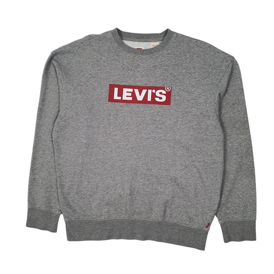 Mens Grey Levis Crewneck Jumper