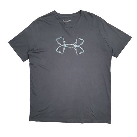 Mens Grey Underarmour Short Sleeve T Shirt