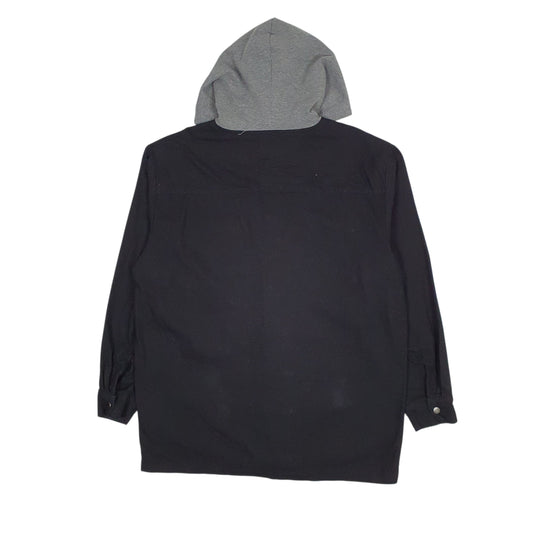 Mens Black Wrangler Chore Hoodie Coat