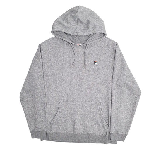 Mens Grey Fila Hoodie Jumper