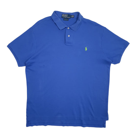 Mens Blue Polo Ralph Lauren Custom Fit Short Sleeve Polo Shirt
