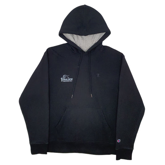 Mens Black Champion Hoodie Jumper